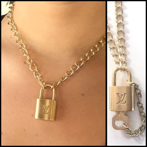 real louis vuitton lock necklace